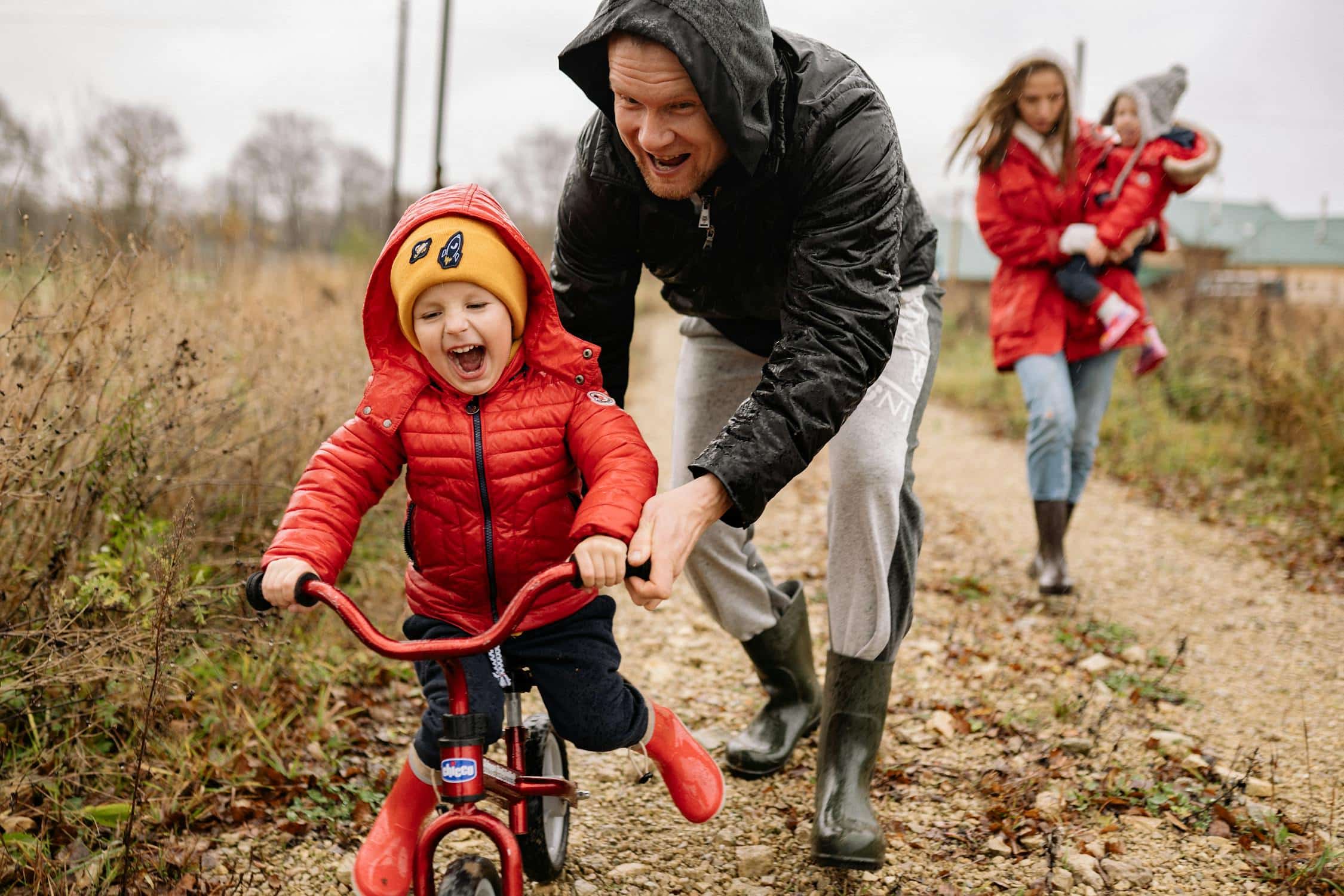 kids riding bikes